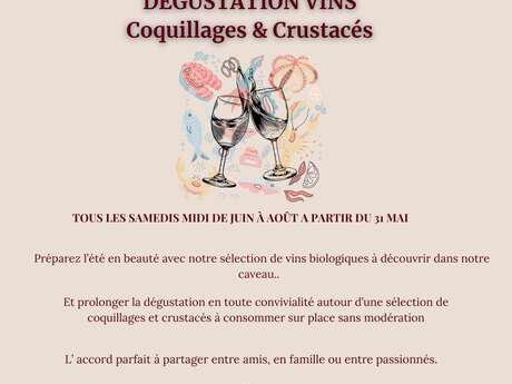 Dégustation vins coquillages & crustacés