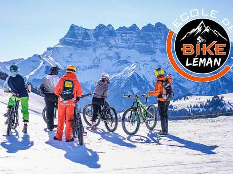 Electric mountain biking on snow with Bike Léman