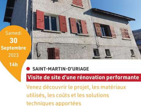 Visite de chantier d'une maison individuelle en cours de rénovation performante