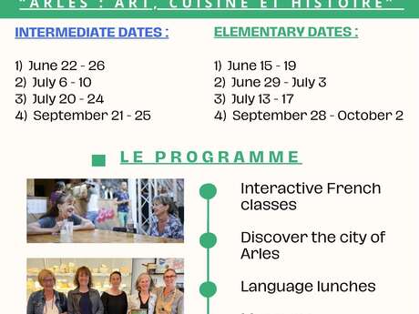 French Immersion   5-day programme  “Arles : art, cuisine et histoire”