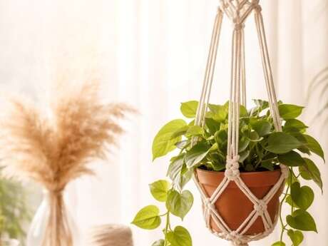 Atelier Suspension pour plante en macramé