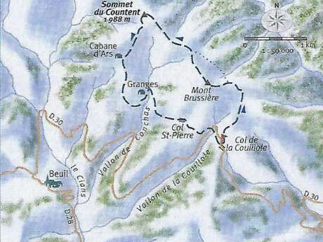 Randonnée Raquettes Crêtes du Countent