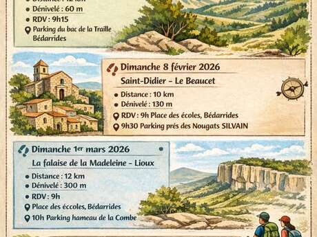Randonnées Patrimoine - janv à mars