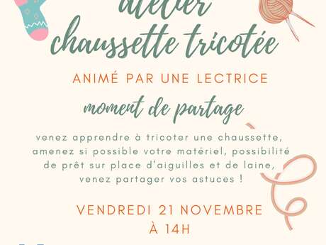 Atelier chaussette tricotée Atelier chaussette tricotée