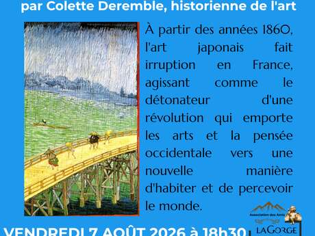 Conférence « Le Japonisme » par Colette Deremble, historienne de l’art au Centre Culturel de la Gorge