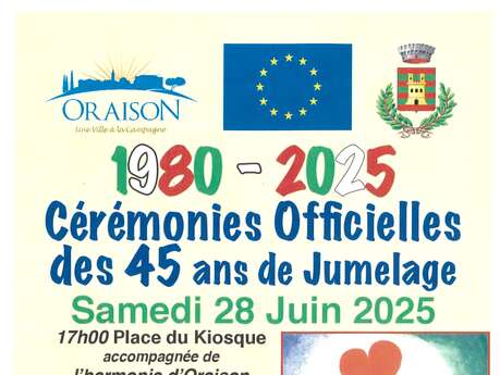1980-2025 Cérémonies Officielles des 45 ans de jumelage