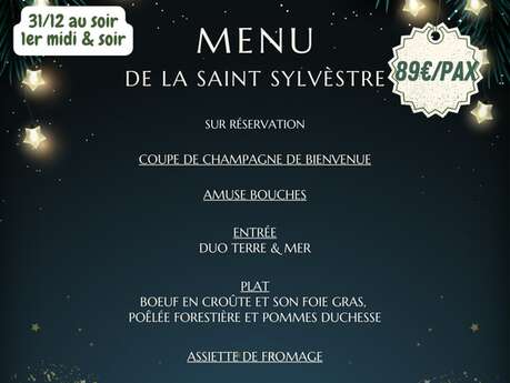 New Year's Eve menu 2024 - Casino de Beaulieu-sur-Mer