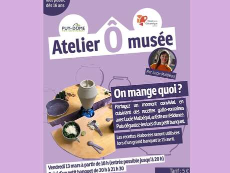 Les Ateliers Ô musée :  "On mange quoi ?" - Atelier cuisine adulte