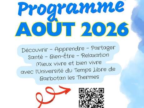 Programme 2026 des Rendez-vous et ateliers de l'UTEPSIAA à Barbotan-les-Thermes