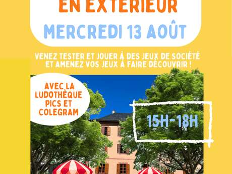Après-midi jeux de société en extérieur