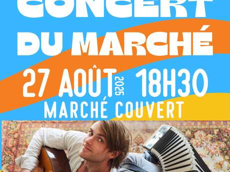 Apéro-Concierto en el mercado de Rivedoux-Plage.