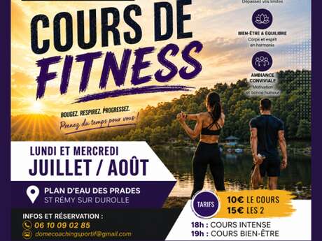 Cours de fitness au plan d'eau des Prades