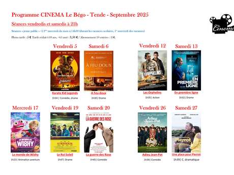 Séances de cinéma à Tende
