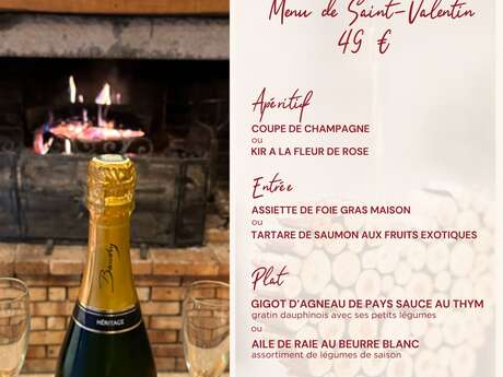 Menu de la Saint Valentin à l'Hôtentique