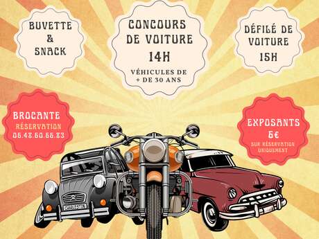 Bourse aux pièces détachées automobiles anciennes, brocante et défilé  de voitures anciennes