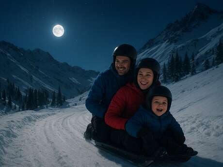 Glisse nocturne à la Faucille