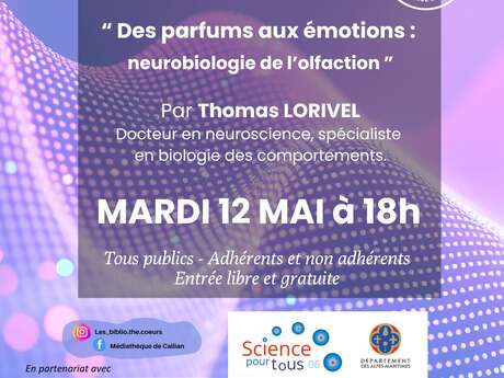 Conférence Des parfums aux émotions : neurobiologie de l’olfaction