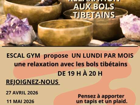 Entspannung mit tibetanischen Klangschalen durch ESCAL Gym