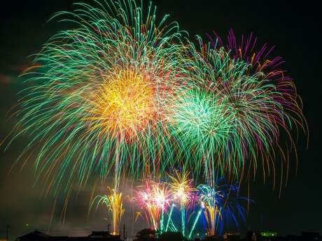 Féérie du nouvel an et feu d'artifice