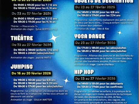 Stage de Yoga danse - Maison de quartier Jean Bouvet