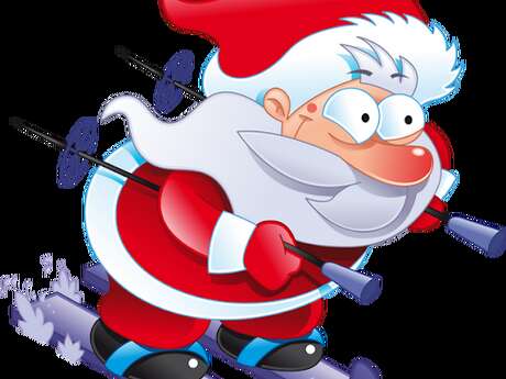 Arrivée du Père Noël à ski !