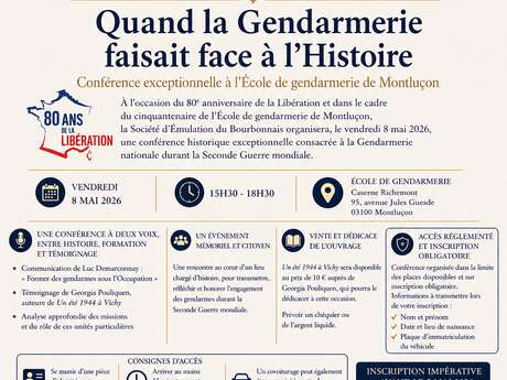 Conférence : "Quand la gendarmerie faisait face à l'histoire"