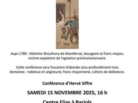 Conférence : L'affaire Broulhony de Montferrat