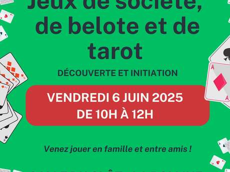 jeux de société, belote et Tarot à la Médiathèque de Valdeblore