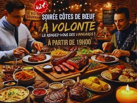Soirée côte de boeuf à volonté à la Maison Ciara