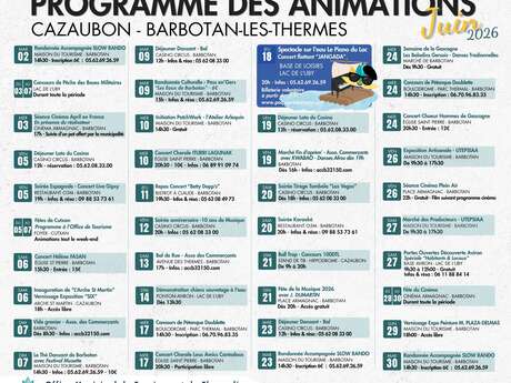 Programme Animations Cazaubon - Barbotan-les-Thermes