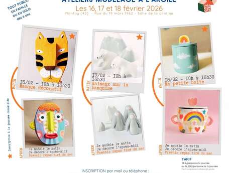 Ateliers modelage à l'argile