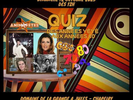 Soirée Dîner spectacle - Quiz avec Animafêtes  : spéciale Années Yéyé