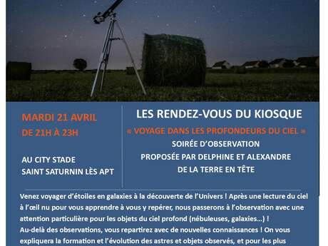 Soirée d'observation "Voyage dans les profondeurs du ciel"