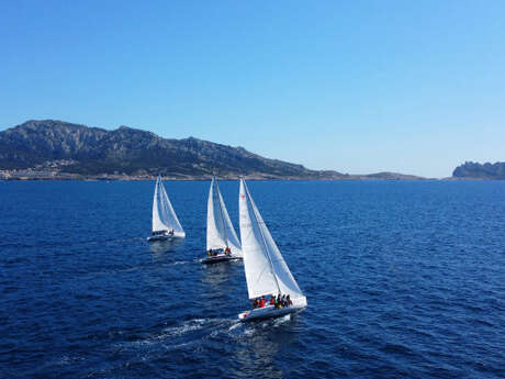 Half-day privatized sailing trip in coves of Frioul Islands