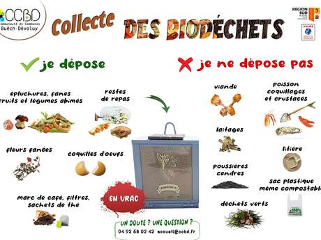 Inzameling van bioafval Superdévoluy