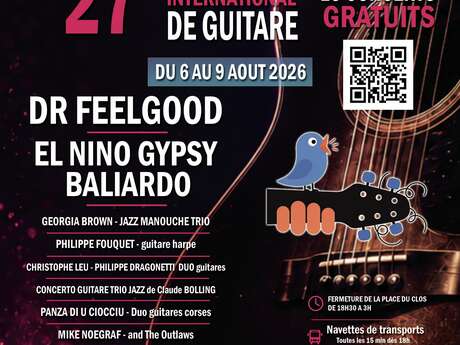 Festival international de guitare - Soirée du 8 aout - 3 Concerts gratuits