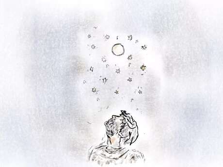 Ruma, l'âne et le boeuf de la crèche de St-François sur le parking du supermarché