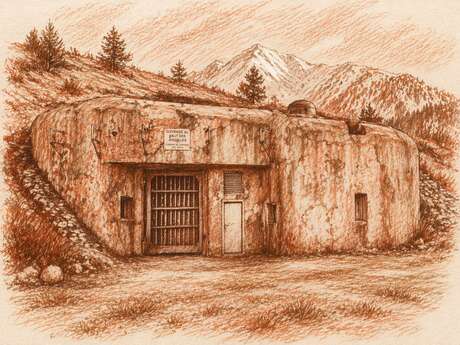 Atelier "balade croquée" à Saint-Ours Haut : un sous-marin dans la montagne