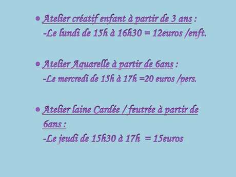 Atelier créatif : Confection d'un souvenir en laine