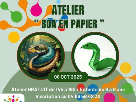 Atelier - Boa en papier