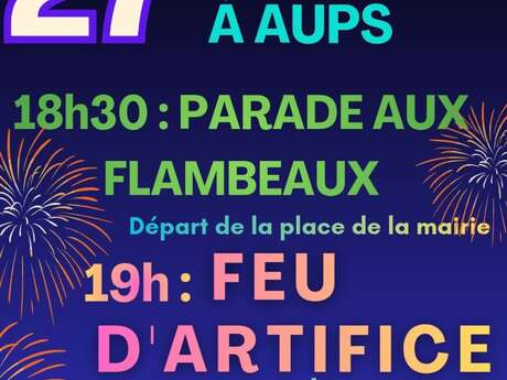 Parade aux lampions et feu d'artifice