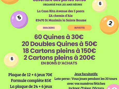 Nuit du loto des Amis réunis