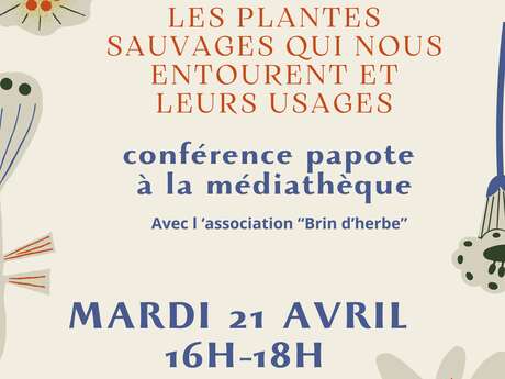 Conférence, papote à la médiathèque