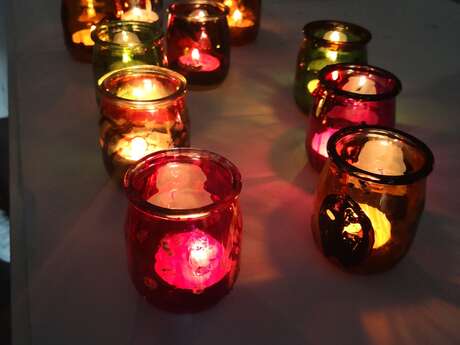 Atelier Photophore de verre pour Halloween