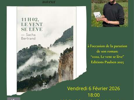 Invitation Sacha BERTRAND Auteur de roman