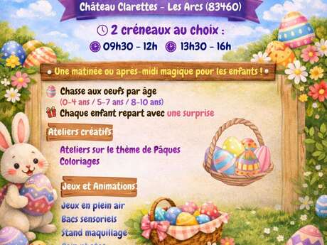 Chasse aux oeufs au Chateau Clarettes