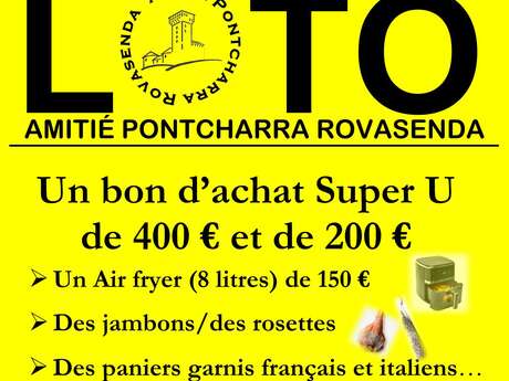 Loto organisé par Amitié Pontcharra Rovasenda