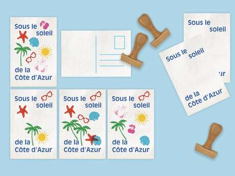 Retro postcard workshop at Espace culturel départemental Lympia - Nice