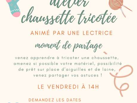 Atelier chaussette tricotée