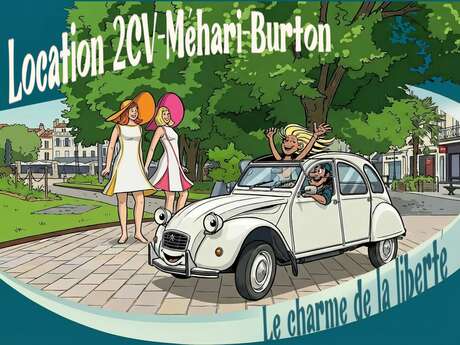 Rochefort : road trip en voiture rétro 2CV, Méhari, Burton